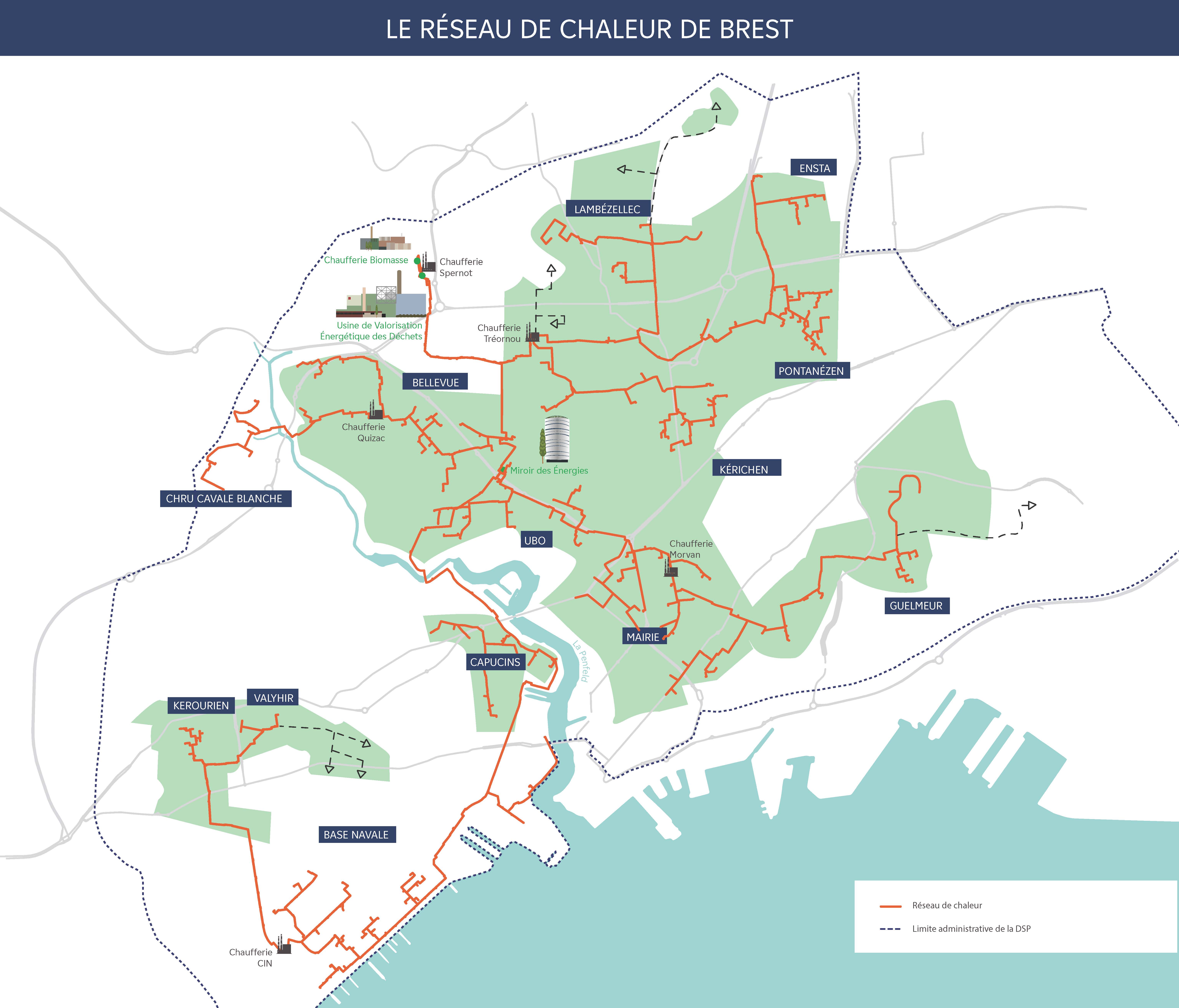 Carte RCU Brest 2024 avec zone classement